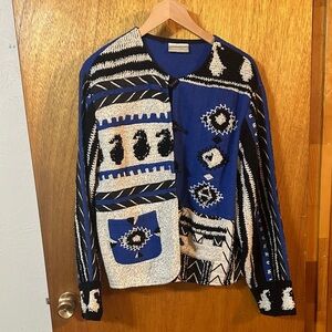 Vintage Boho Evil Eye Pattern Women’s Jacket